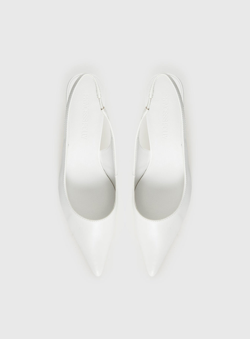 Denalia Pointed Toe Heels White Matte