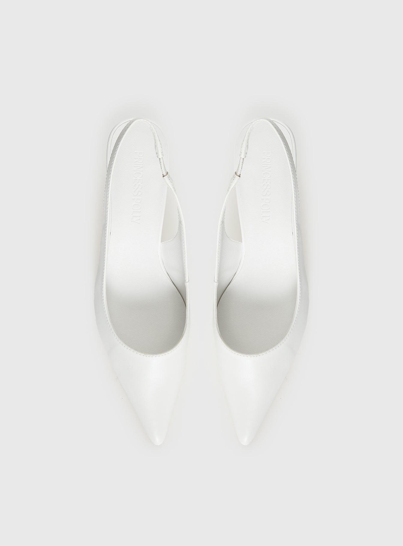 Denalia Pointed Toe Heels White Matte