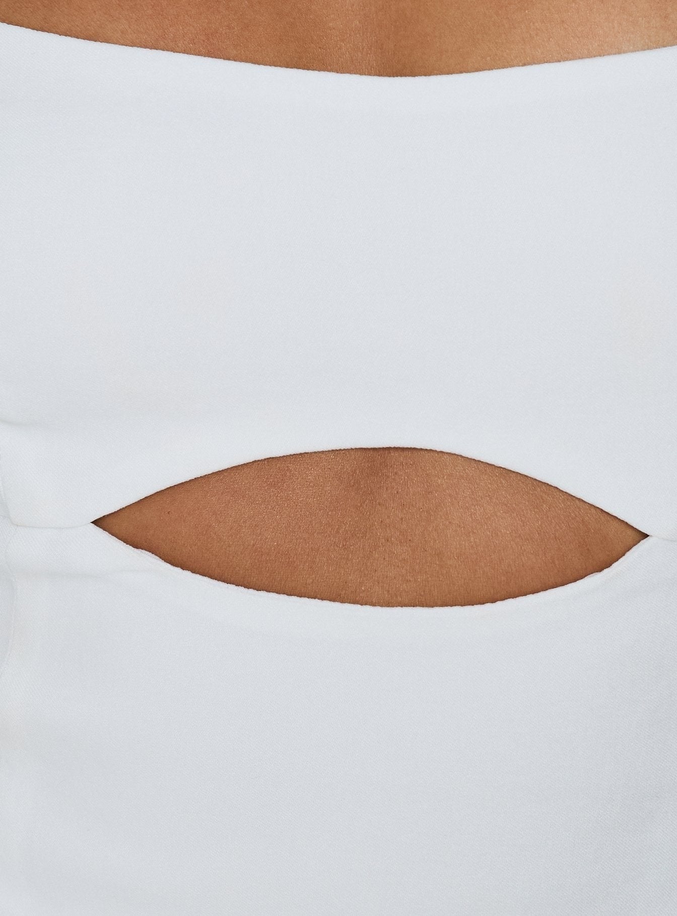 Lenara Cut Out Cami Top White