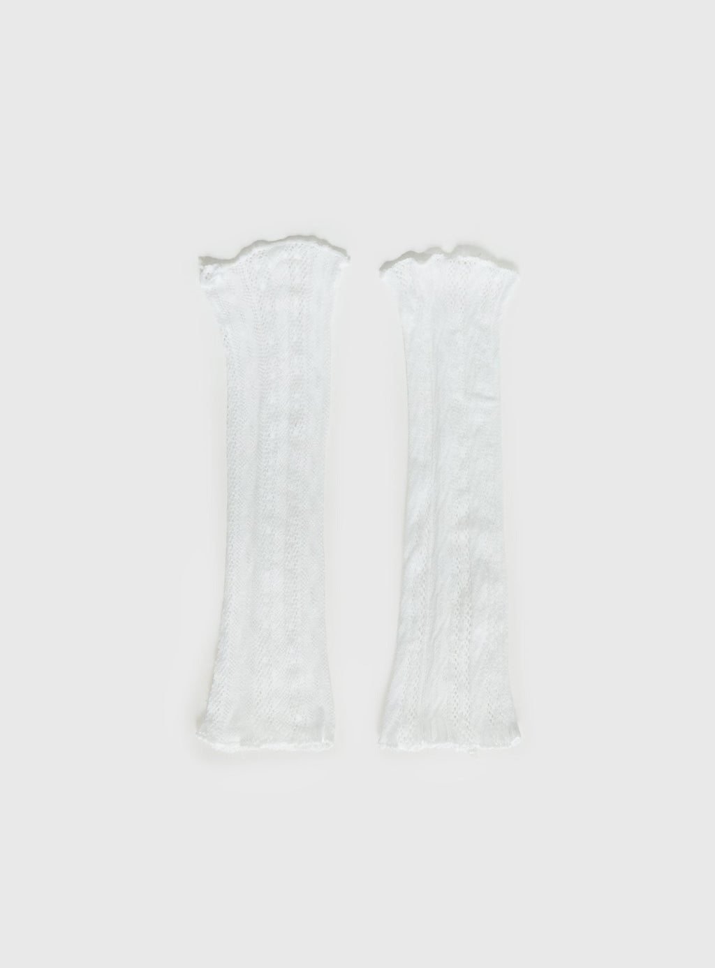 Westie Lace Leg Warmers White