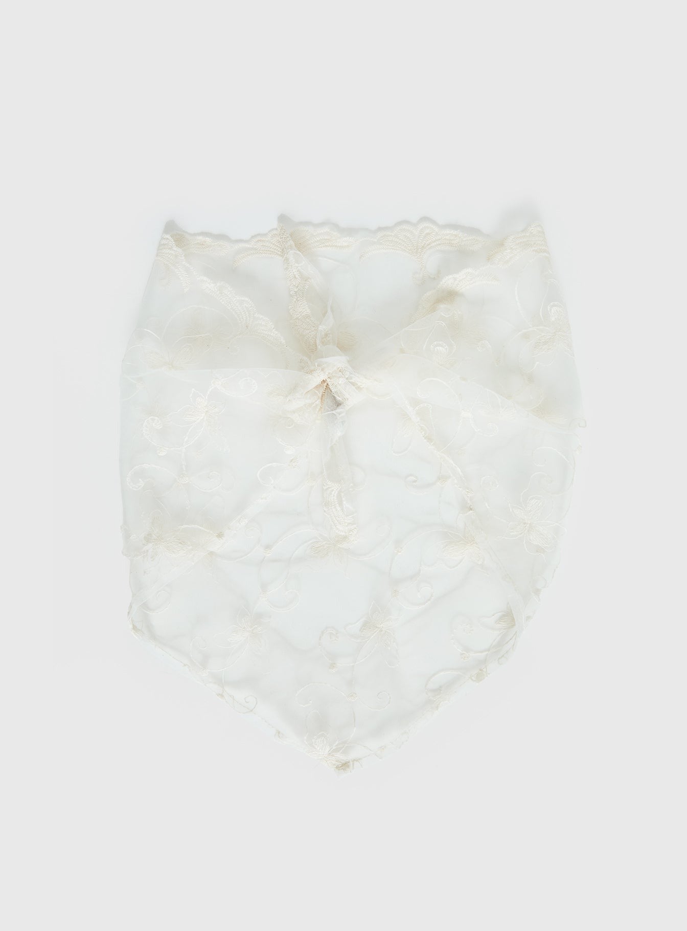 Brigette Lace Bandana White