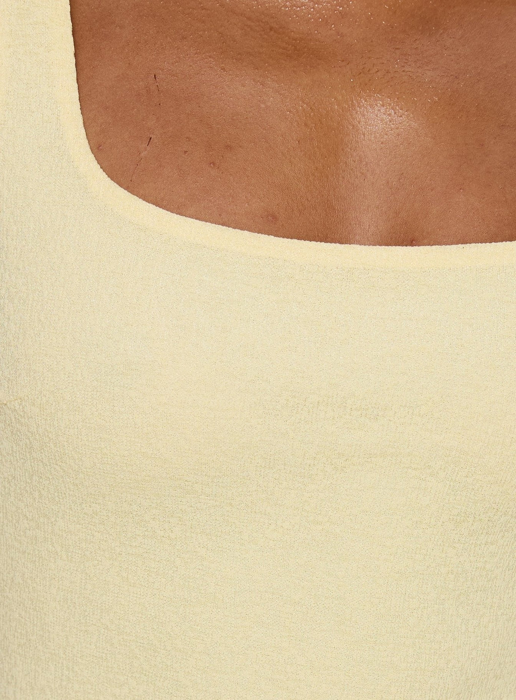 Kristoni Ruched Scarf Mini Dress Lemon Yellow