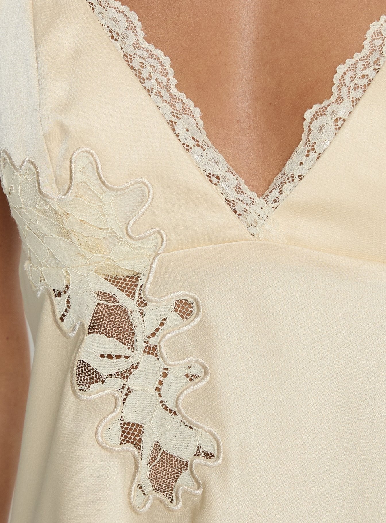 Aloura Spliced Lace Mini Dress Butter