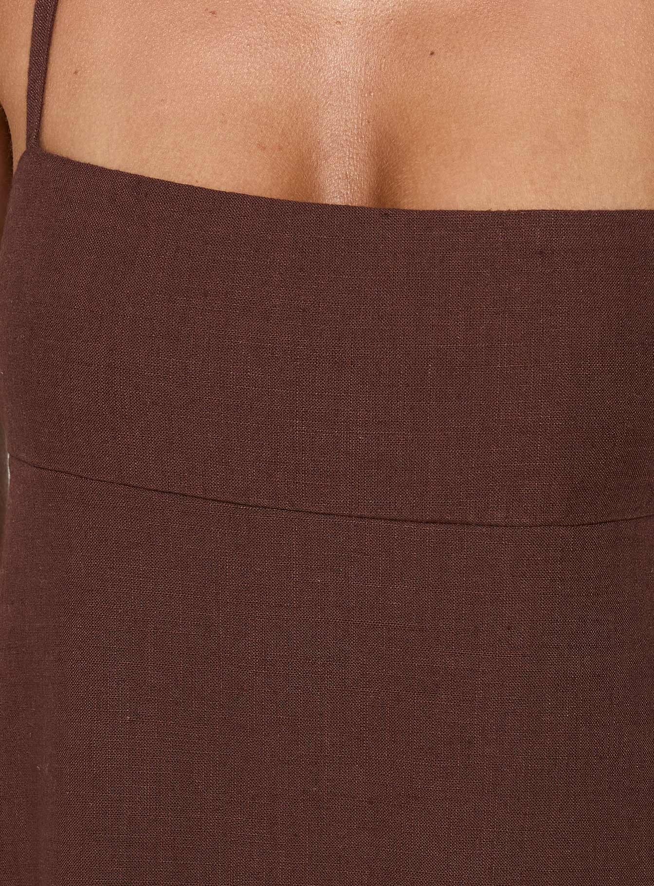 Solie Tie Back Maxi Dress Chocolate