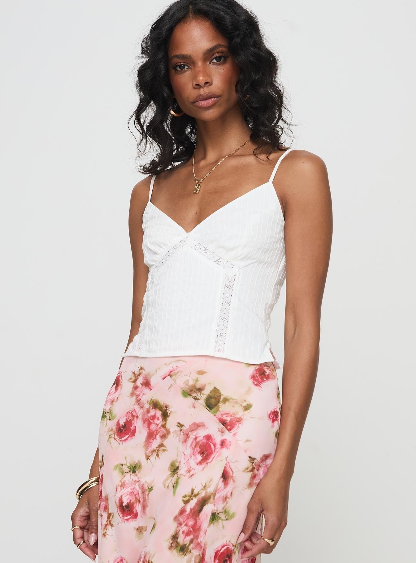 Rusha Cami Top White