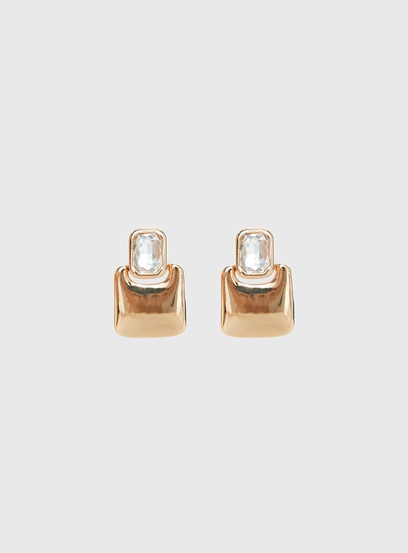 Luminary Diamante Detail Earrings Gold