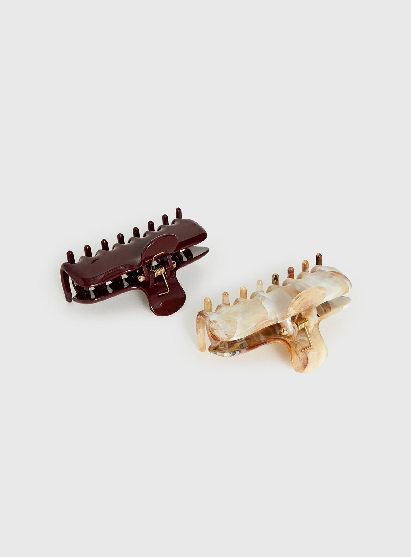 Rhen Claw Clip Pack Burgundy / Cream