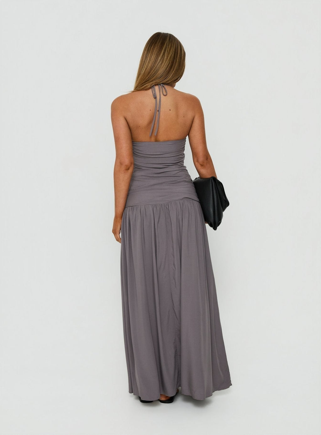 Marguerite Halter Maxi Dress Storm