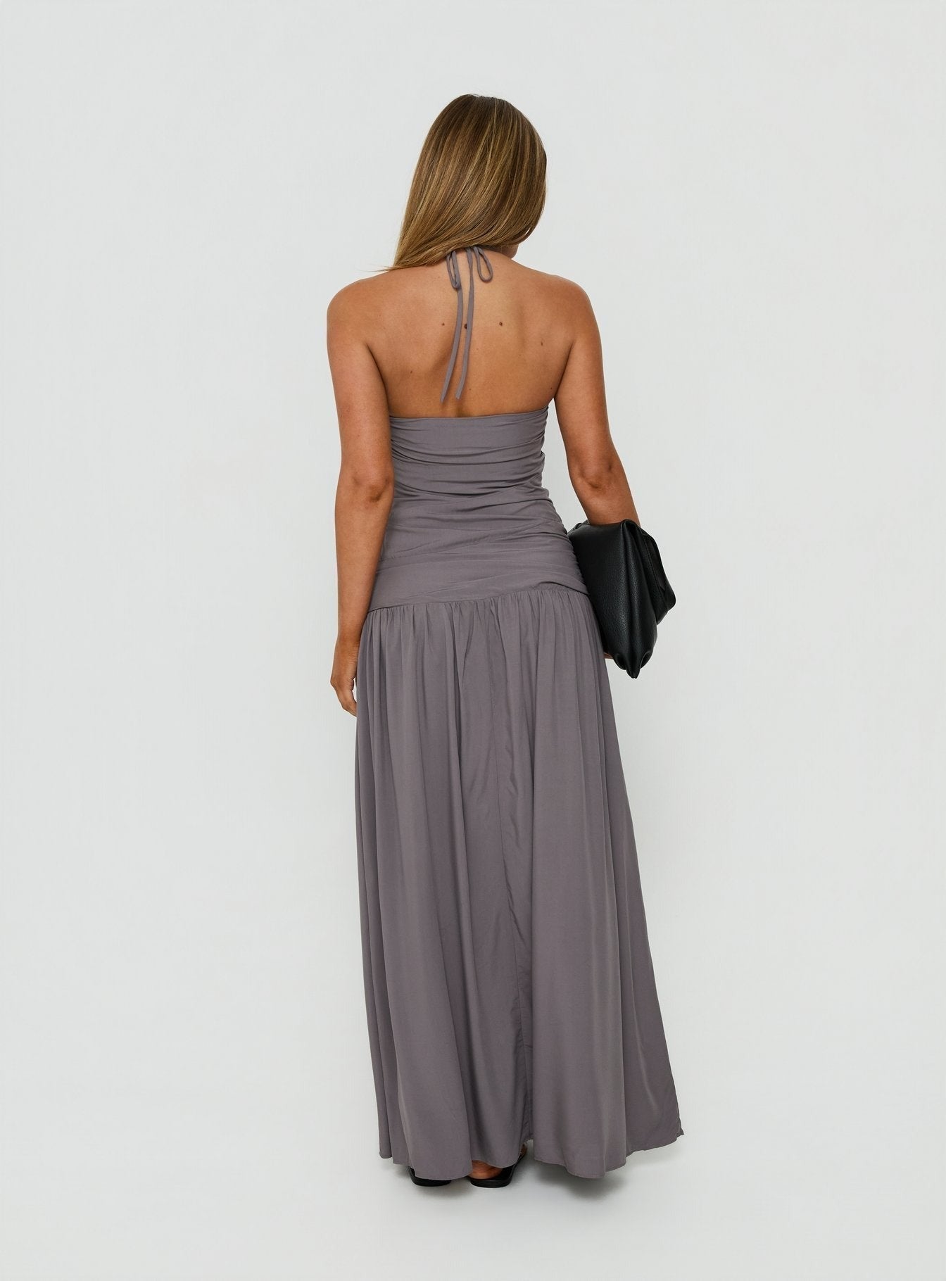 Marguerite Halter Maxi Dress Storm