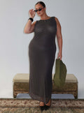 Top Of Mind Maxi Dress Black Curve