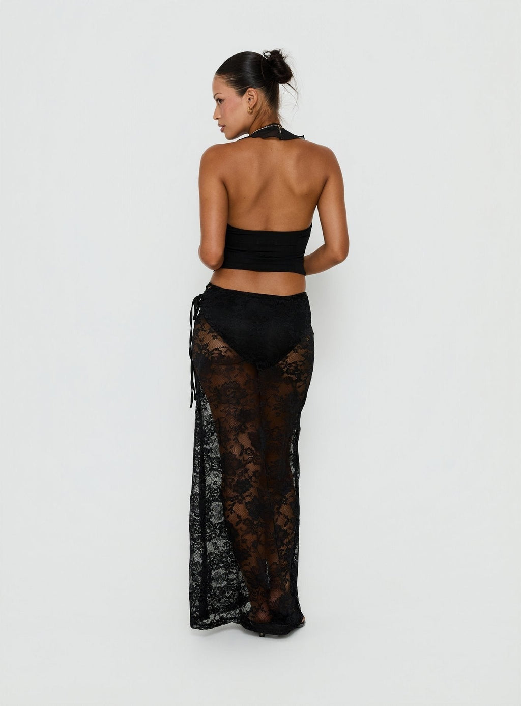 Marenya Lace Maxi Skirt Black