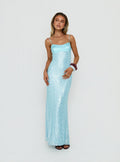 Every Lifetime Sequin Maxi Dress Baby Blue