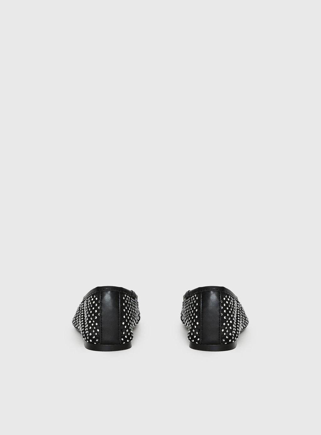 Cerelia Sheer Diamonte Ballet Flats Black