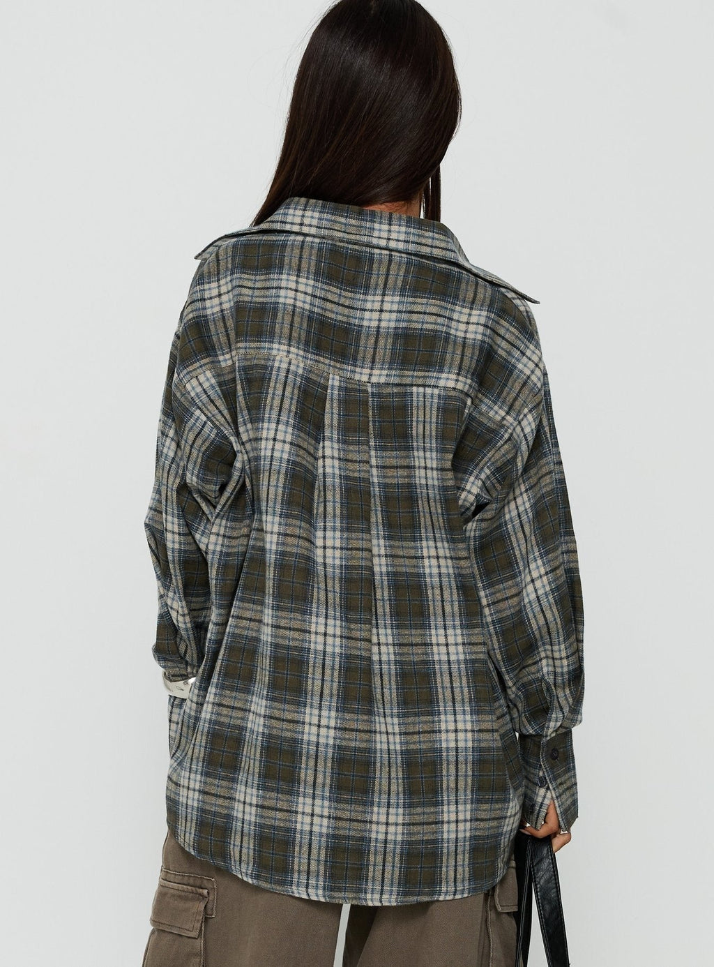 Fever Dreams Oversized Collared Shirt Check