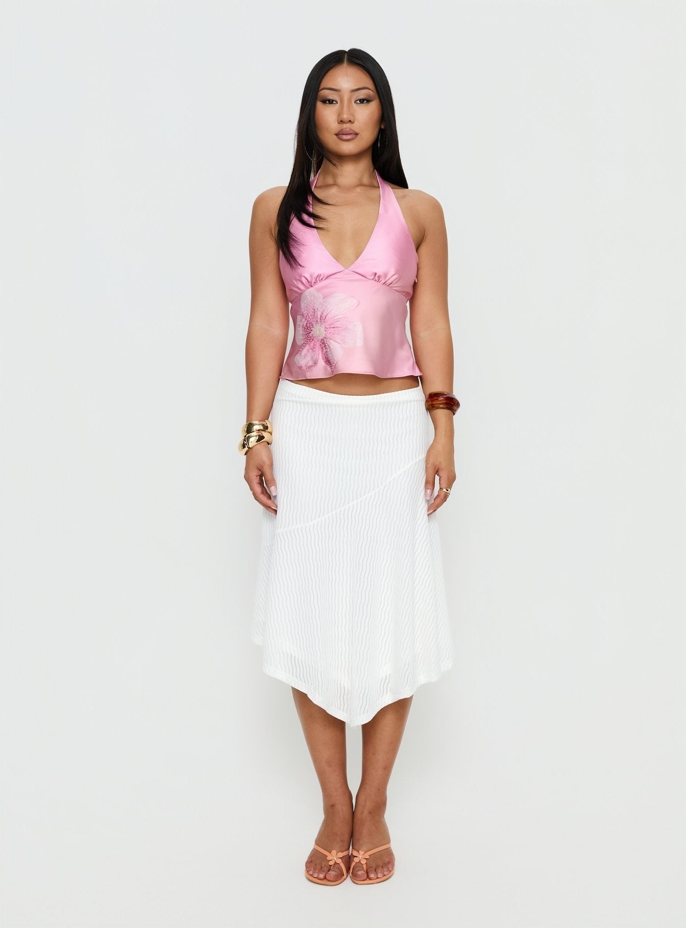 Laleisa Beaded Halter Top Multi