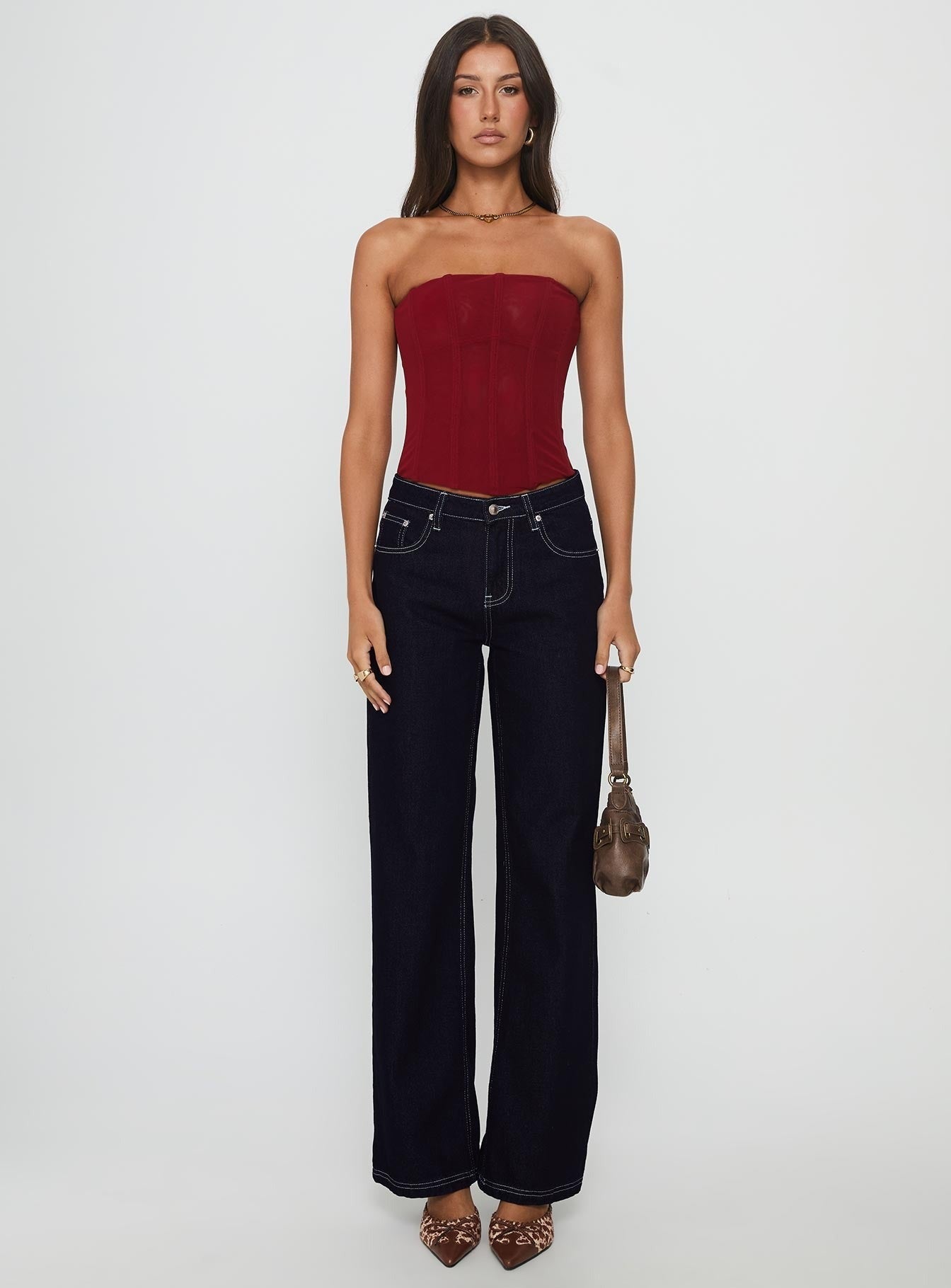 Everlong Mid Rise Straight Leg Jeans Indigo Wash