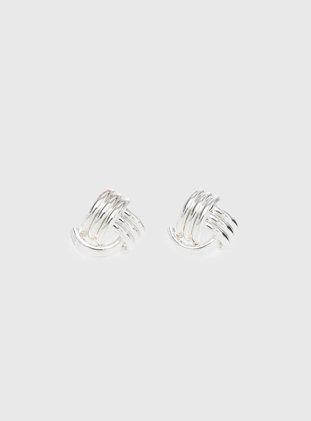 Olivea Knot Earrings Silver