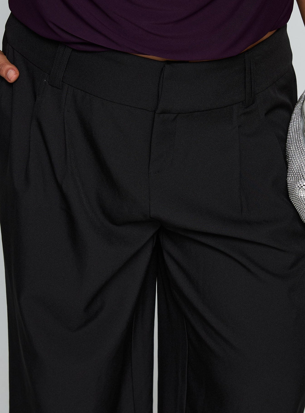 Two Lovers Low Rise Pants Black Curve