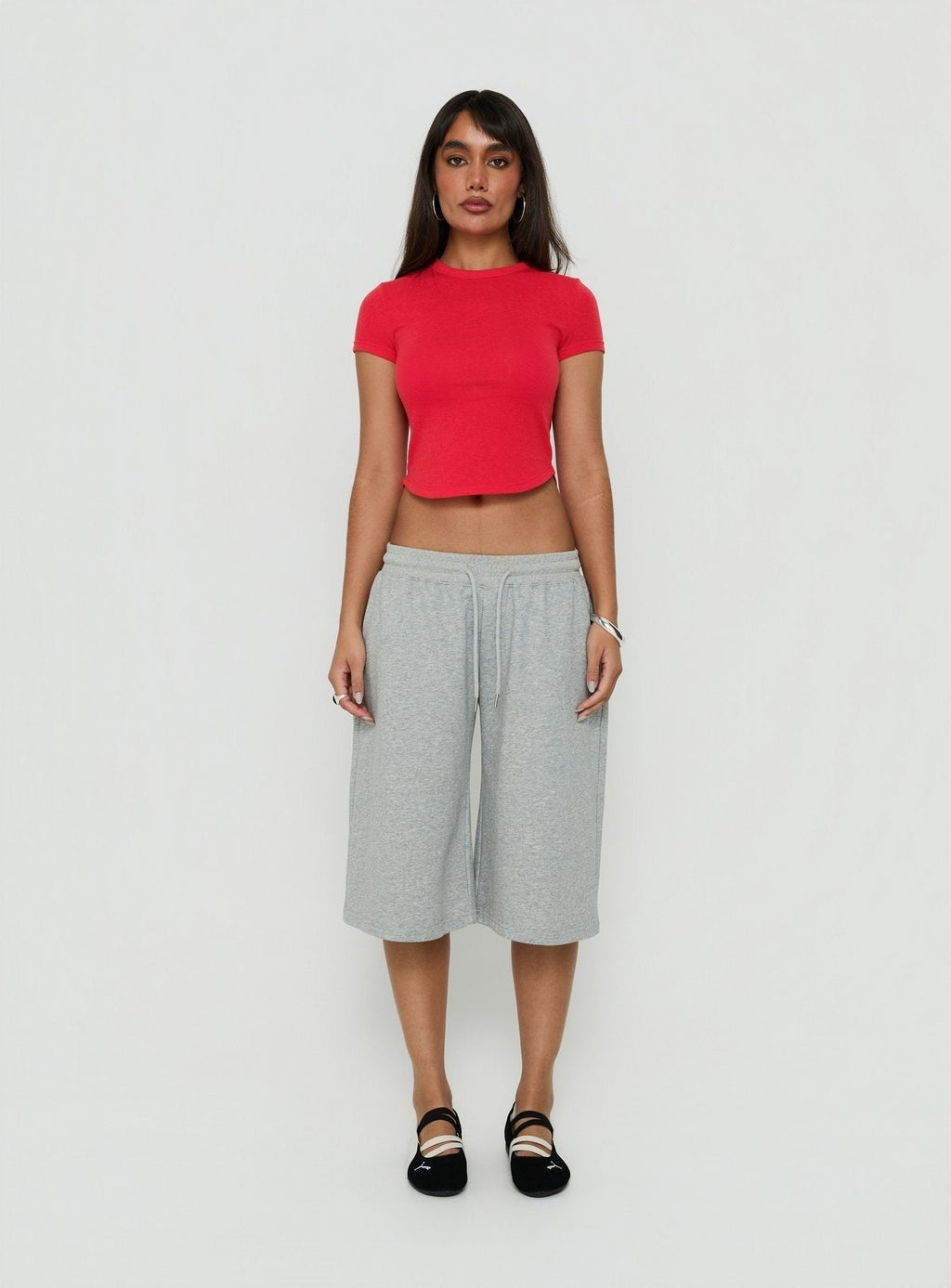 Peloma Saddle Hem Jersey Tee Red