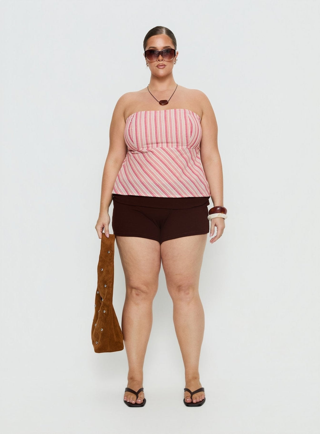 Baseline Low Rise Rib Shorts Chocolate Curve