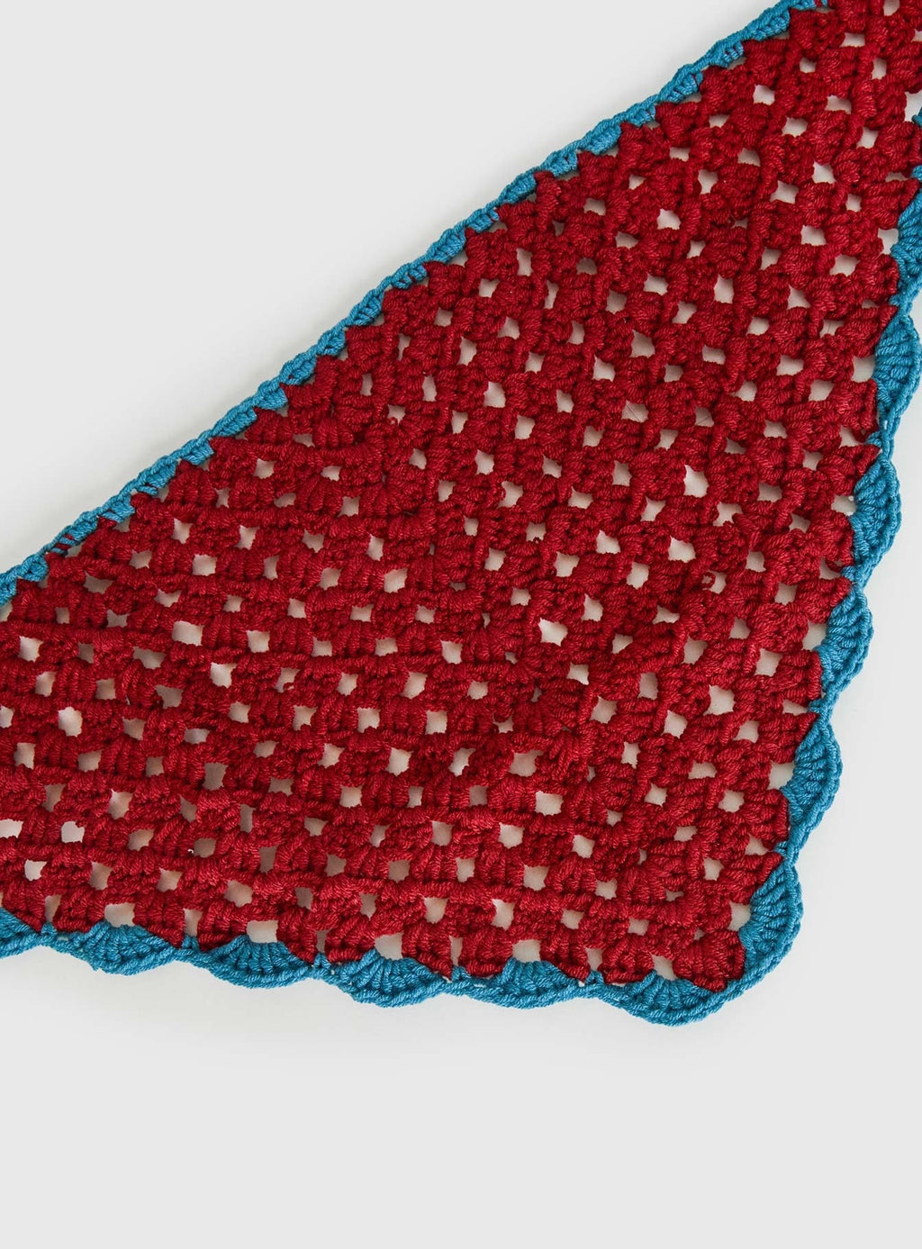 Zeea Knit Hair Scarf Red / Blue