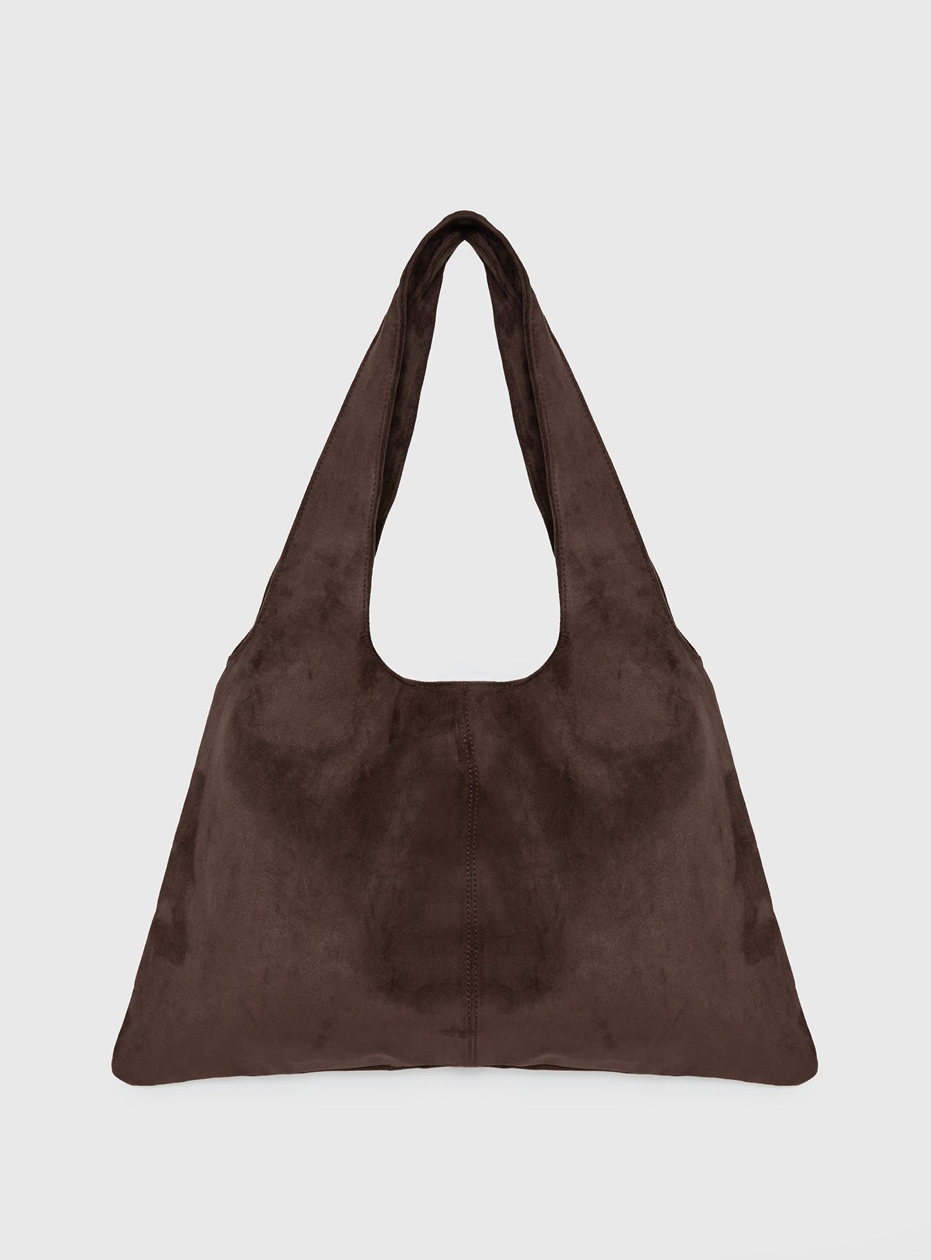 Tell The Truth Studded Faux Suede Bag Chocolate