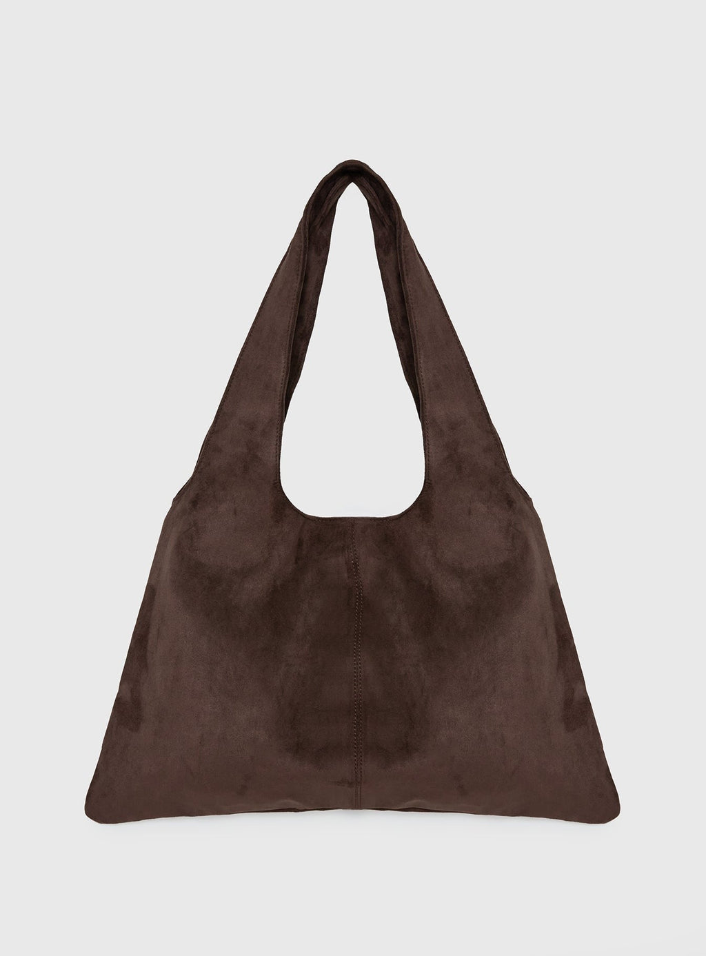 Tell The Truth Studded Faux Suede Bag Chocolate