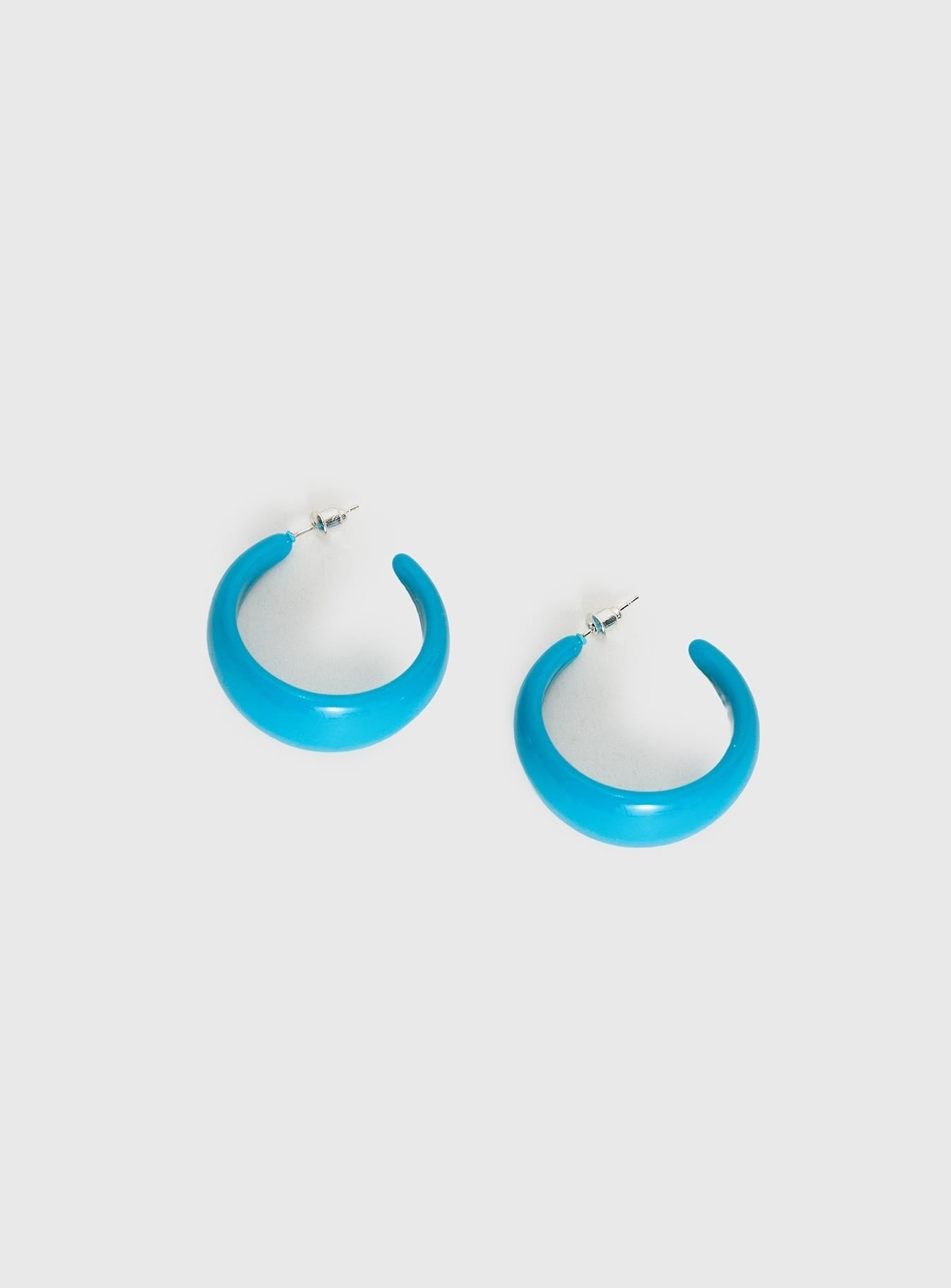 Vannessa Chunky Hoop Earrings Blue