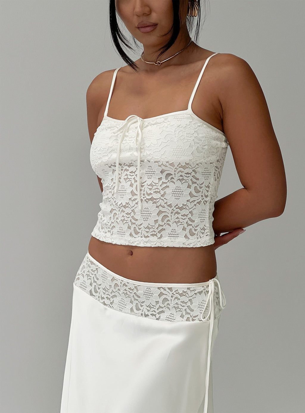 Evlin Lace Cami Top Cream
