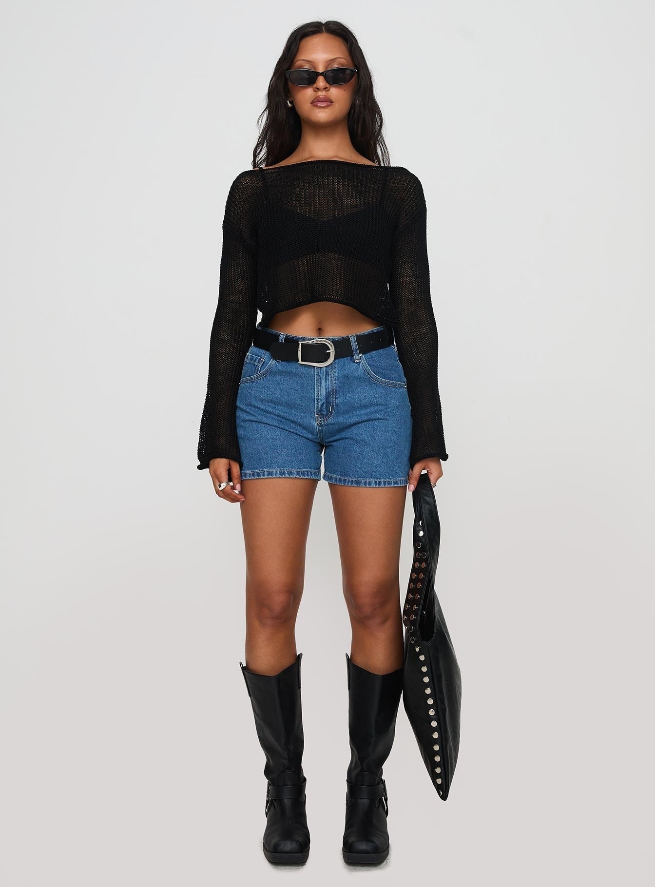 Saldana Shorts Mid Blue Denim
