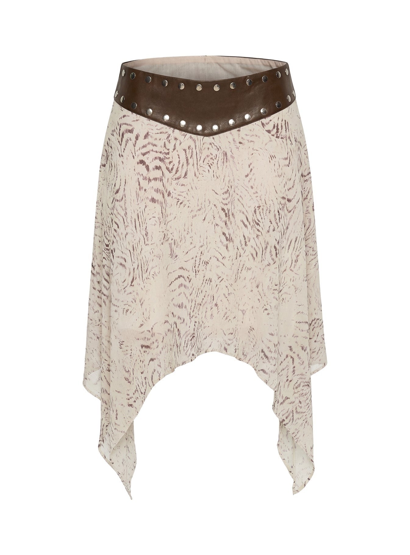 Dark Mirage Asymmetrical Midi Skirt Multi