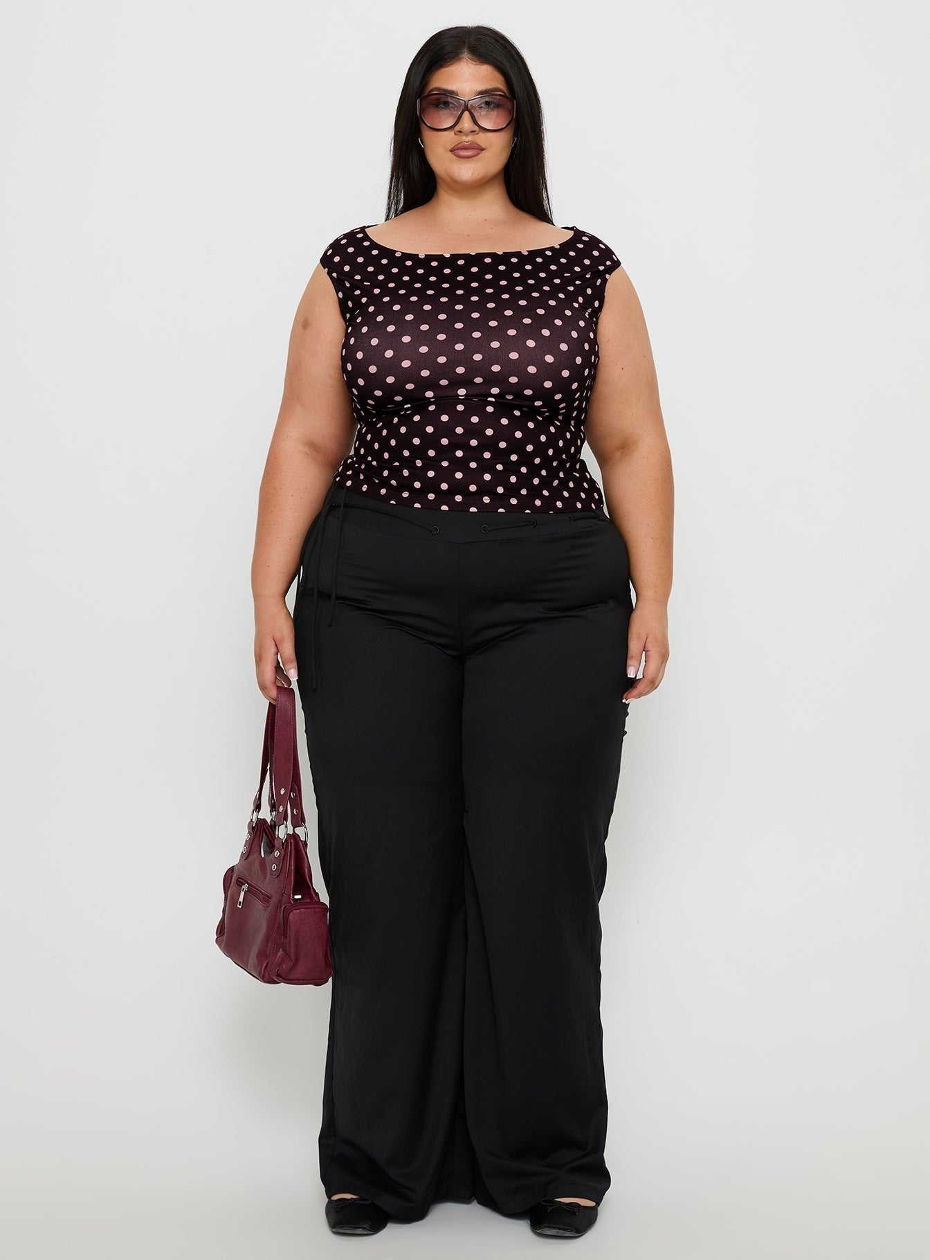 Just Have Fun Wide Leg Pant Black Curve