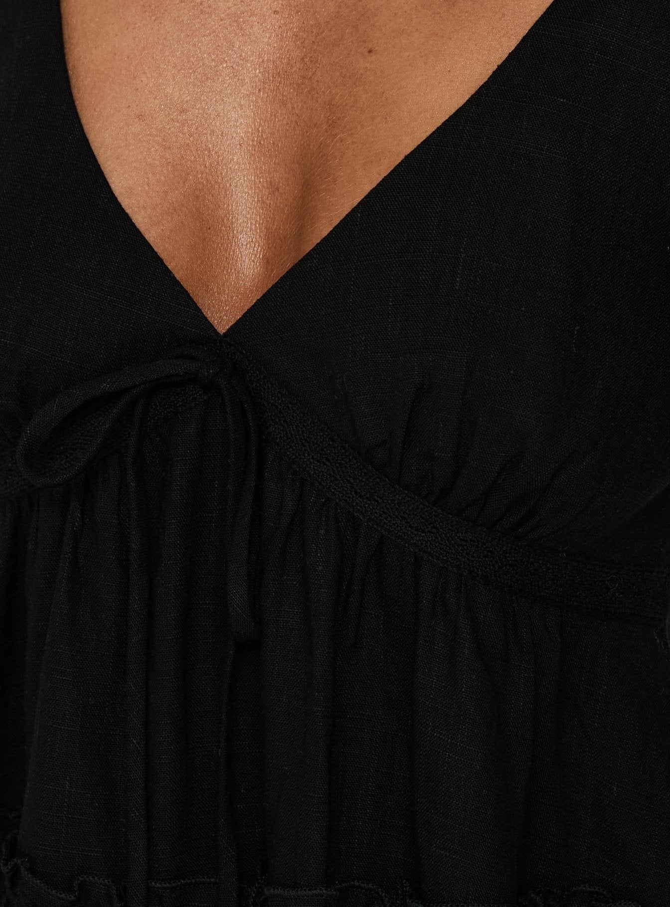 Kimberleigh Floaty Babydoll Top Black