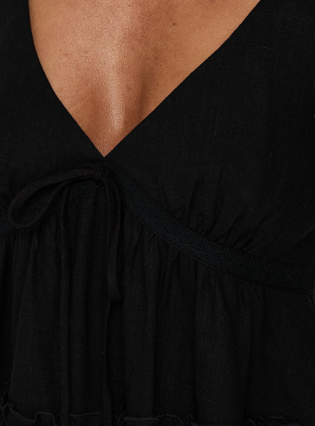 Kimberleigh Floaty Babydoll Top Black
