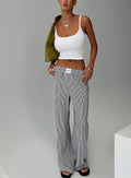 Beach House Pants Black / White Stripe