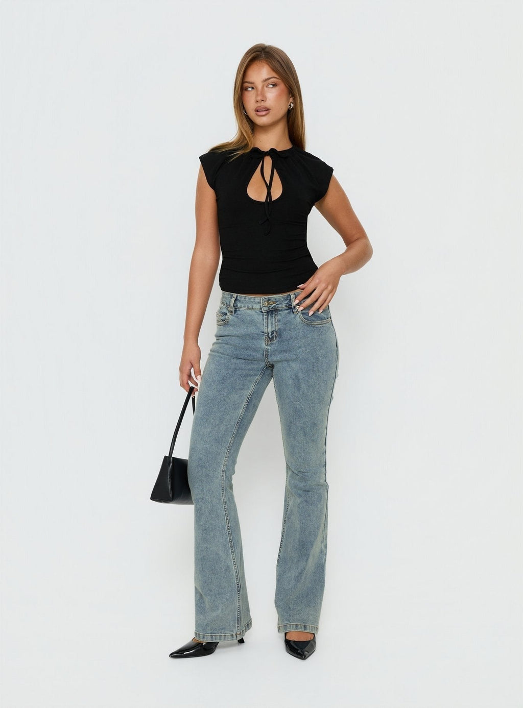 Bethany Low Rise Bootleg Jeans Ice Wash