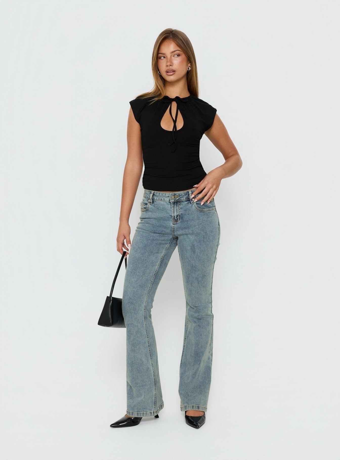 Bethany Low Rise Bootleg Jeans Ice Wash