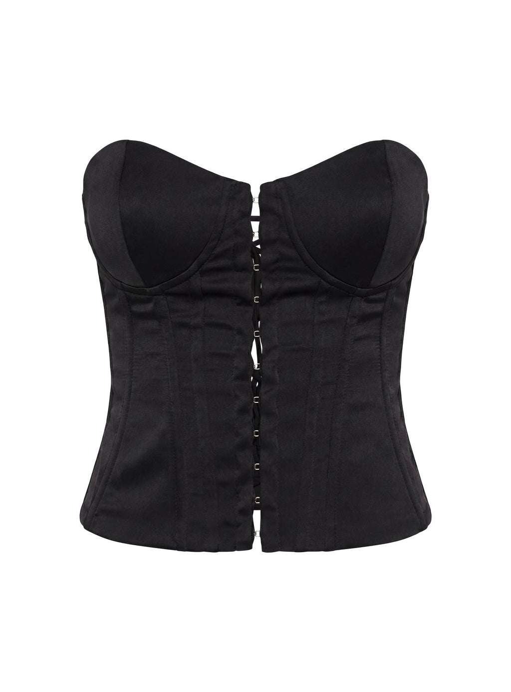 Afelia Strapless Corset Top Black