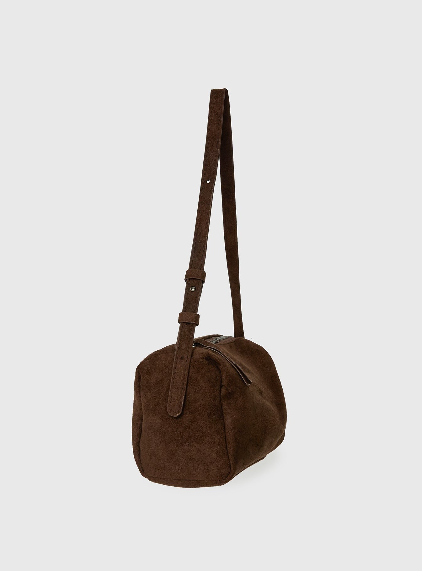 Beaming Brighter Faux Suede Shoulder Bag Chocolate