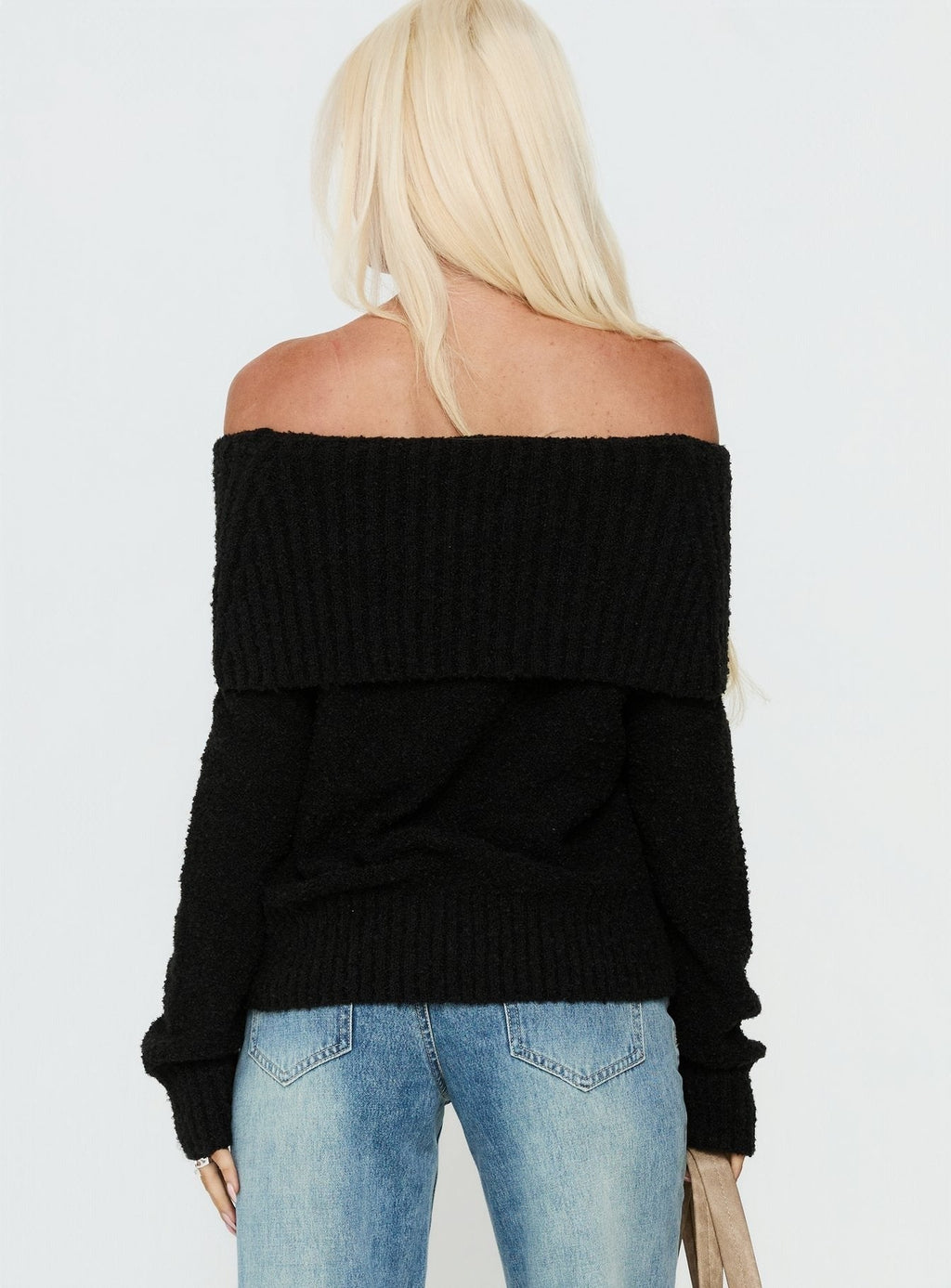 Parkley Boucle Off The Shoulder Black