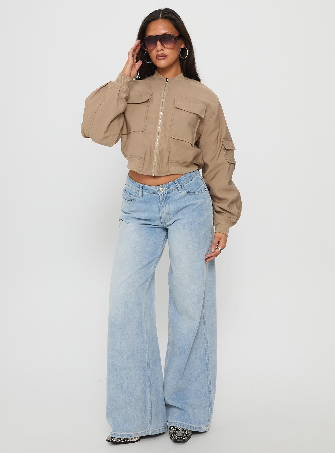 Treyson Pocket Front Jacket Beige