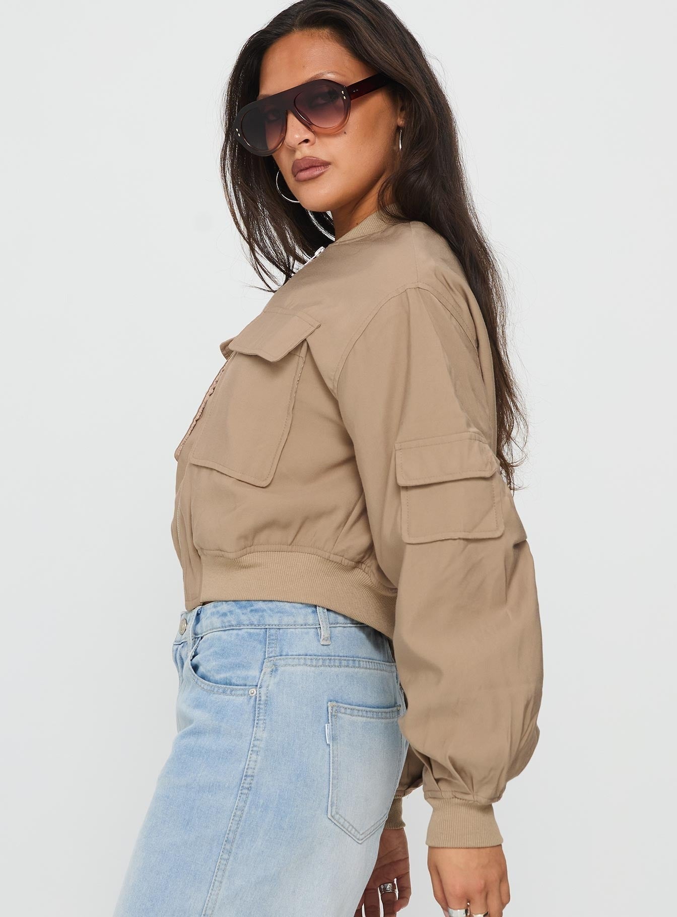 Treyson Pocket Front Jacket Beige