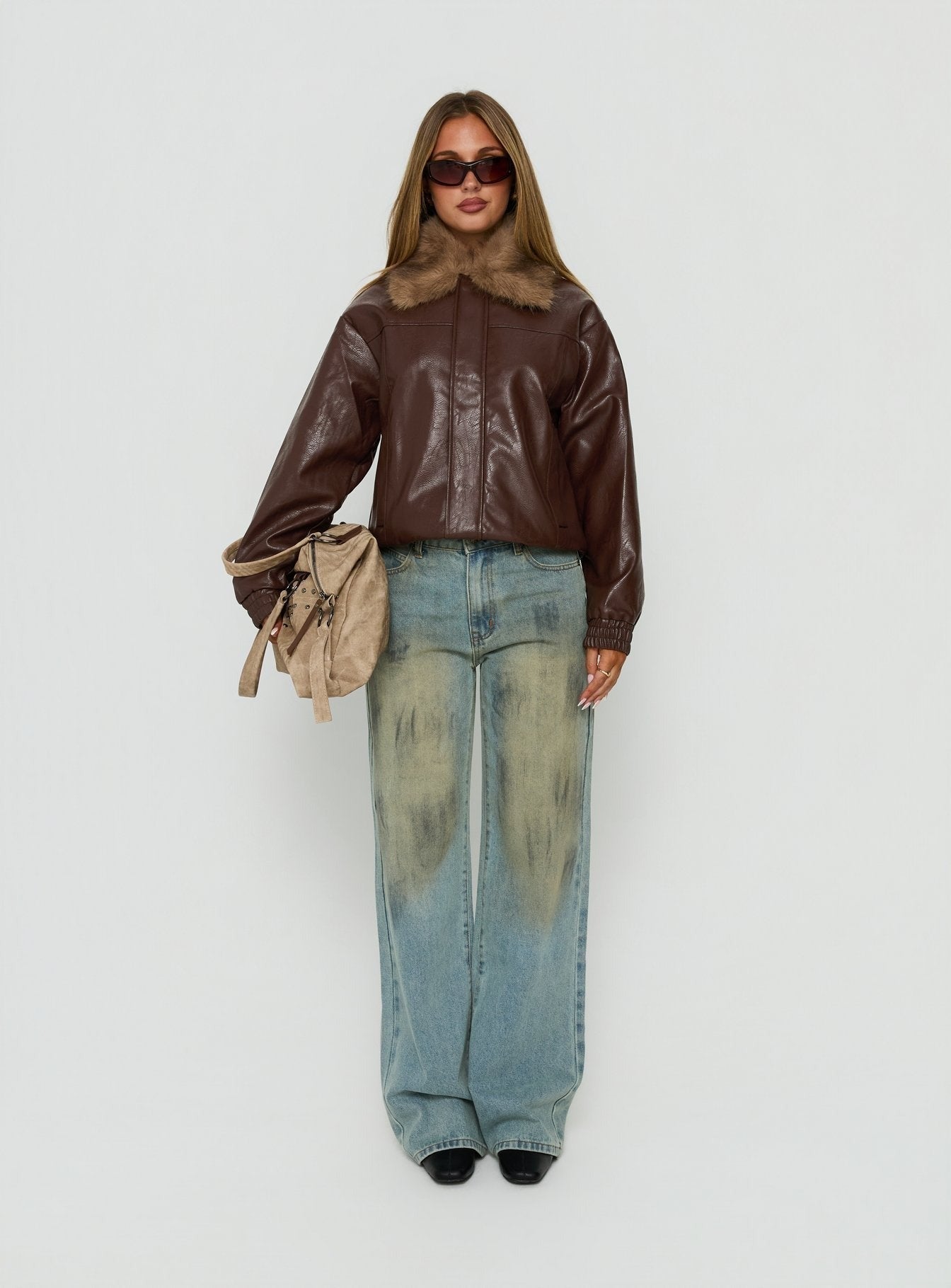 Humankind Faux Fur Jacket Brown