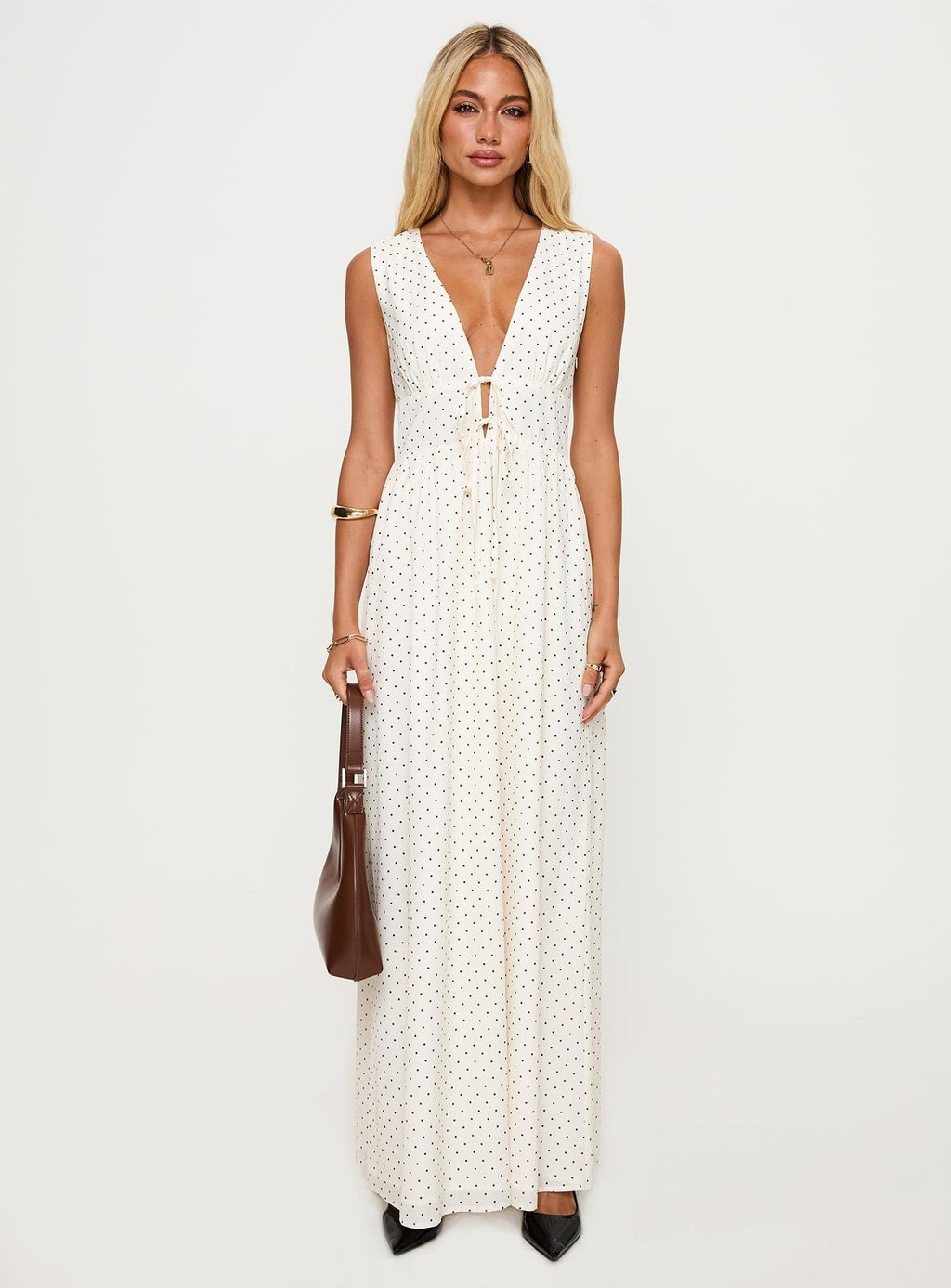 Pokey Maxi Dress Cream / Polka Dot