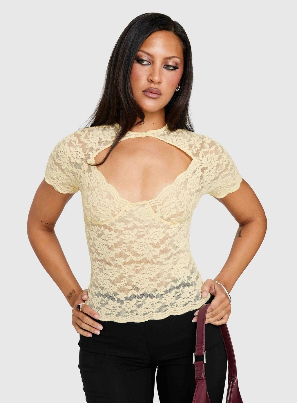 Giallo Lace Top Butter