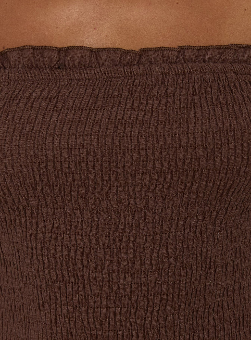 Tinsie Strapless Maxi Dress Chocolate Brown