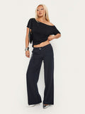 Nanami Tie Side Pant Navy Pinstripe