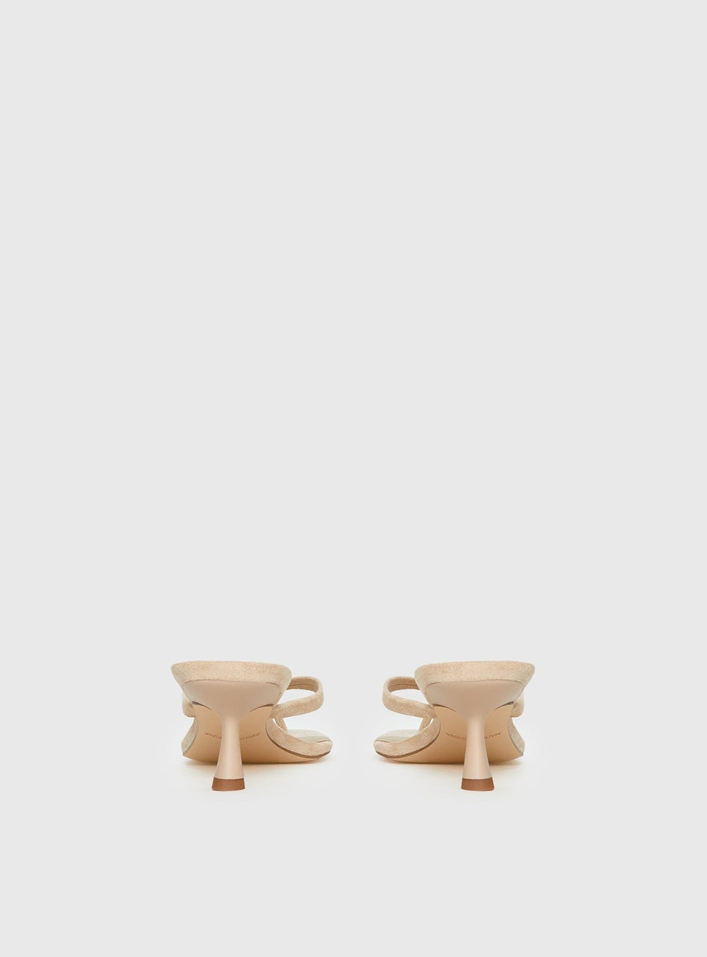 So Exclusive Faux Suede Thong Heels Tan