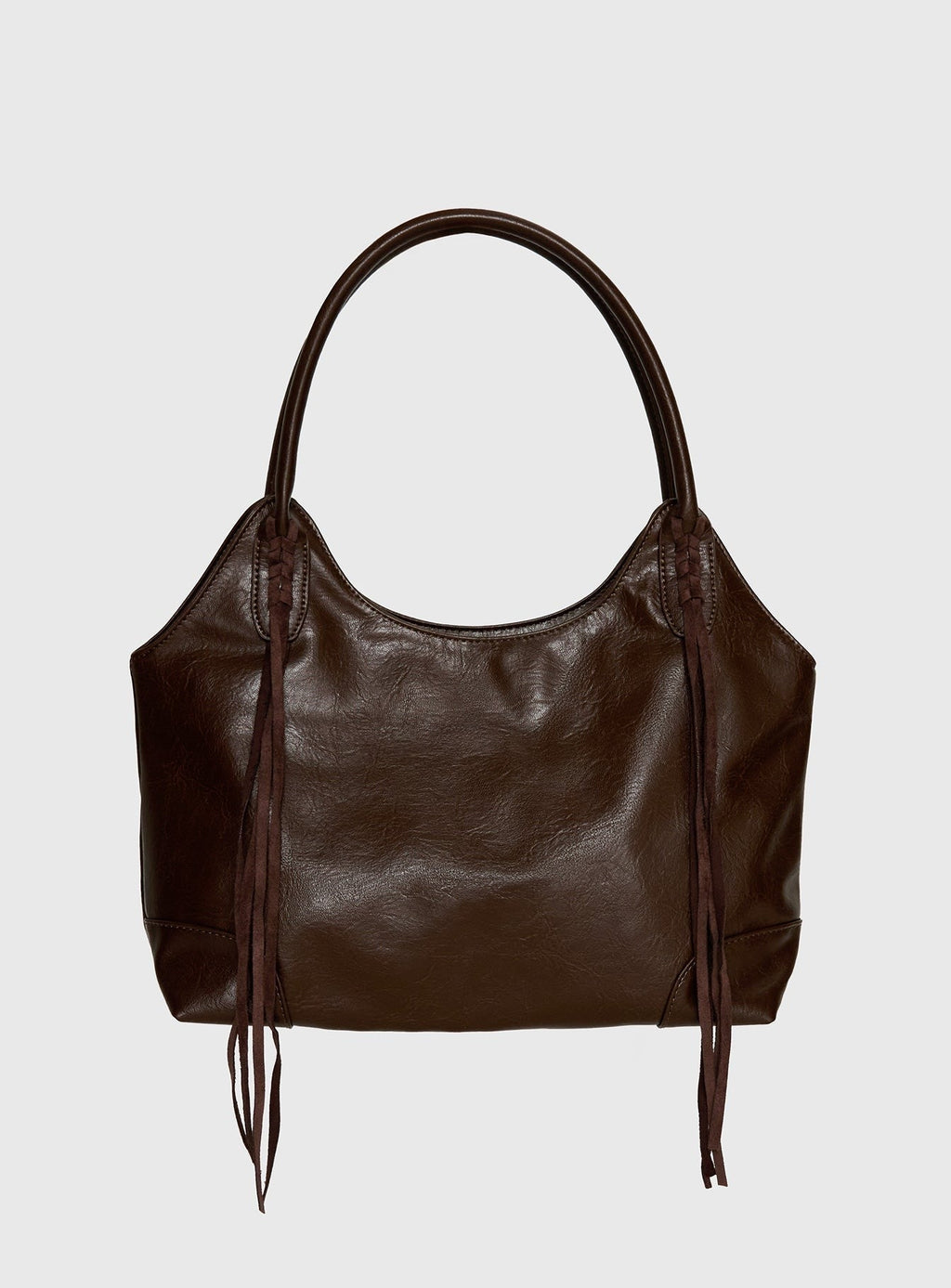 Speed Of Light Faux Leather Tote Bag Brown