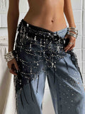 Eager Heart Sarong Sequin Black / Silver